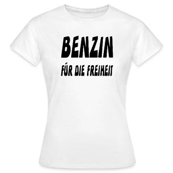 Benzin - Frauen T-Shirt - Weiß - Vorne - AI Model Female 172 dark (172cm)