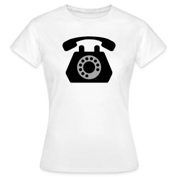 téléphone - T-shirt Femme - blanc - Devant - AI Model Female 172 dark (172cm)