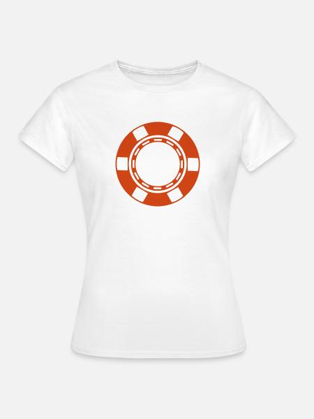 Casino-Münze - Frauen T-Shirt - Weiß