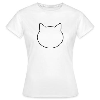 Tête de chat - T-shirt Femme - blanc - Devant - AI Model Female 172 dark (172cm)