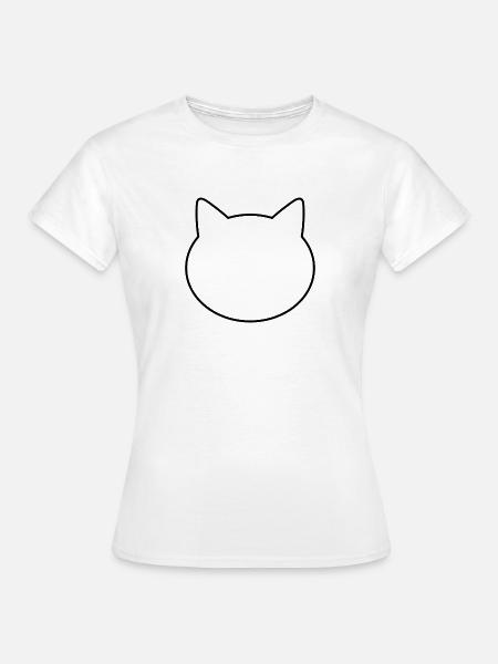 Katzenkopf - Frauen T-Shirt - Weiß