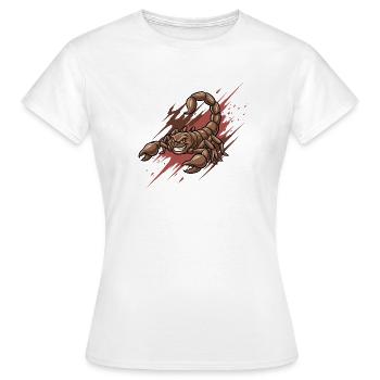 Wütender Skorpion Cartoon - Frauen T-Shirt - Weiß - Vorne - AI Model Female 172 dark (172cm)