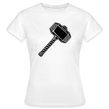 War Hammer - Frauen T-Shirt - Weiß - Vorne - AI Model Female 172 dark (172cm)