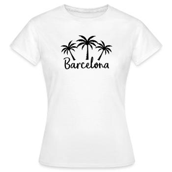 Barcelone - T-shirt Femme - blanc - Devant - AI Model Female 172 dark (172cm)