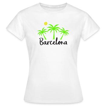 Barcelone - T-shirt Femme - blanc - Devant - AI Model Female 172 dark (172cm)
