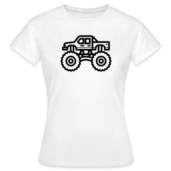 Monstertruck - Frauen T-Shirt - Weiß - Vorne - AI Model Female 172 dark (172cm)