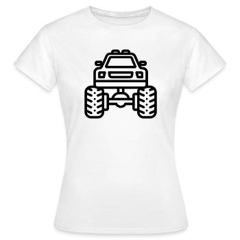 Monstertruck - Frauen T-Shirt - Weiß - Vorne - AI Model Female 172 dark (172cm)
