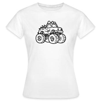 Monstertruck - Frauen T-Shirt - Weiß - Vorne - AI Model Female 172 dark (172cm)