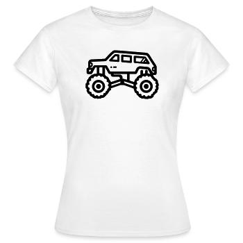 Monstertruck - Frauen T-Shirt - Weiß - Vorne - AI Model Female 172 dark (172cm)