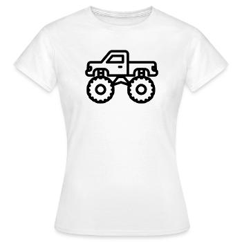 Monstertruck - Frauen T-Shirt - Weiß - Vorne - AI Model Female 172 dark (172cm)