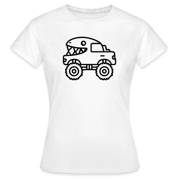 Monstertruck - Frauen T-Shirt - Weiß - Vorne - AI Model Female 172 dark (172cm)