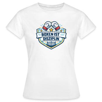 Kraftvoller Boxkampf Crest - Frauen T-Shirt - Weiß - Vorne - AI Model Female 172 dark (172cm)