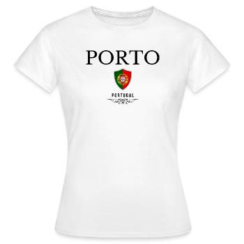 Porto souvenir, design élégant Porto - T-shirt Femme - blanc - Devant - AI Model Female 172 dark (172cm)