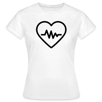 battement de coeur - T-shirt Femme - blanc - Devant - AI Model Female 172 dark (172cm)