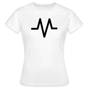 battement de coeur - T-shirt Femme - blanc - Devant - AI Model Female 172 dark (172cm)