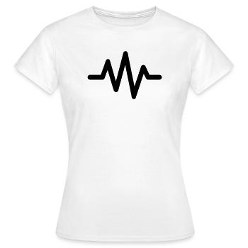 battement de coeur - T-shirt Femme - blanc - Devant - AI Model Female 172 dark (172cm)