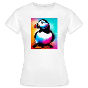 puffin - Women's T-Shirt - white - Front - AI Model Female 172 dark (172cm)
