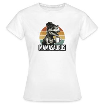 Mamasaurus Maman Maman Idée de cadeau Humour Drôle - T-shirt Femme - blanc - Devant - AI Model Female 172 dark (172cm)