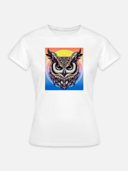 Eule - Frauen T-Shirt - Weiß