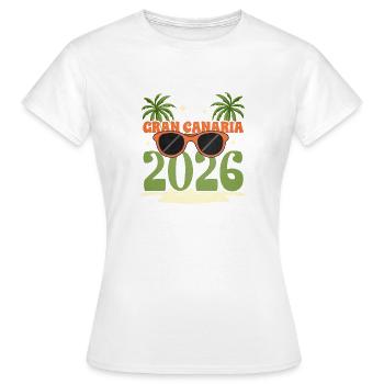 Grande Canarie 2026 - T-shirt Femme - blanc - Devant - AI Model Female 172 dark (172cm)