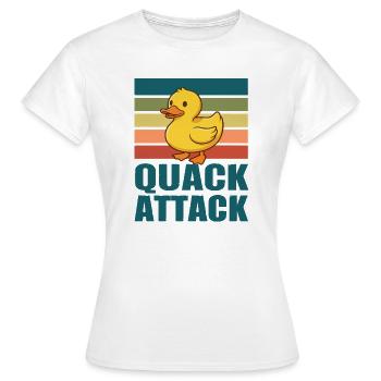 Canard Attaque Coin-Coin. - T-shirt Femme - blanc - Devant - AI Model Female 172 dark (172cm)