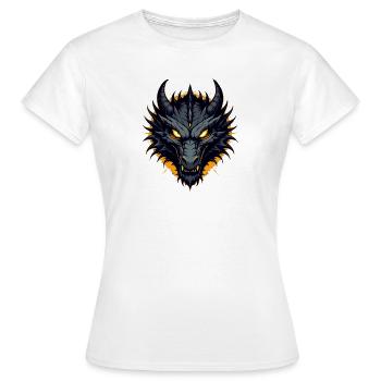 Tête de Dragon Dragon Noir - T-shirt Femme - blanc - Devant - AI Model Female 172 dark (172cm)