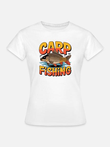 Karpfen Angeln - Frauen T-Shirt - Weiß