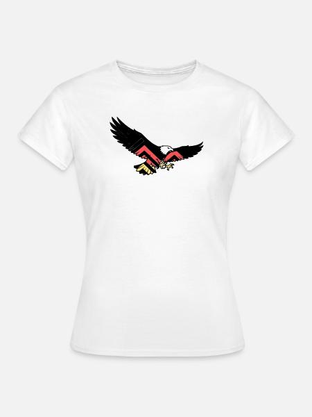 Adler Deutschland Fan Flagge - Frauen T-Shirt - Weiß
