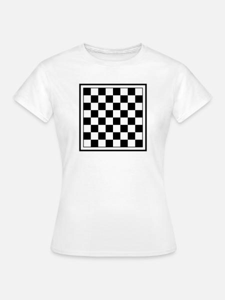 Schachbrett - Frauen T-Shirt - Weiß