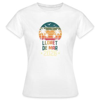 Lloret de Mar 2026 - T-shirt Femme - blanc - Devant - AI Model Female 172 dark (172cm)