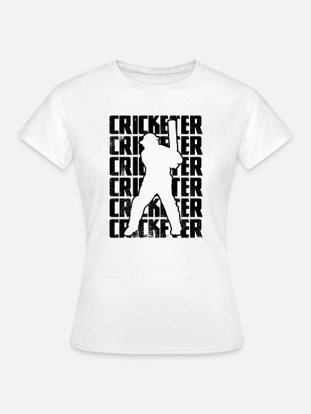 Kricketspieler - Frauen T-Shirt - Weiß