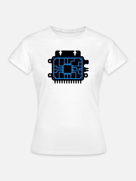 Mikrochip Platine IT Logo - Frauen T-Shirt - Weiß
