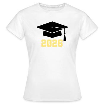 Absolvent 2026 Bachelor Hut - Frauen T-Shirt - Weiß - Vorne - AI Model Female 172 dark (172cm)