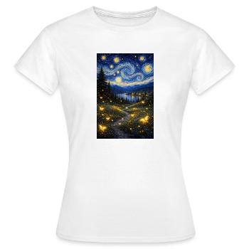 Firefly Starry Night - Women's T-Shirt - white - Front - AI Model Female 172 dark (172cm)