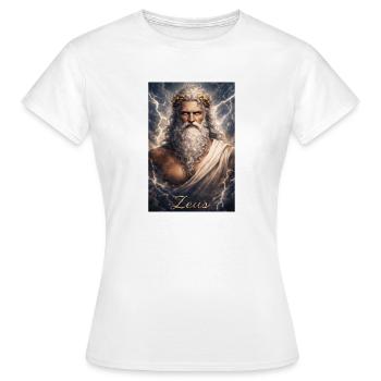 Zeus Porträt - Frauen T-Shirt - Weiß - Vorne - AI Model Female 172 dark (172cm)