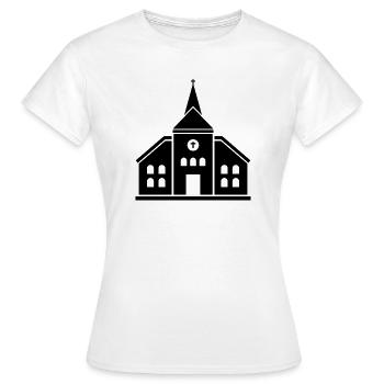 Église - T-shirt Femme - blanc - Devant - AI Model Female 172 dark (172cm)