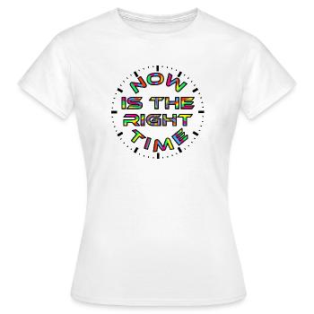 Now & Time - Women's T-Shirt - white - Front - AI Model Female 172 dark (172cm)
