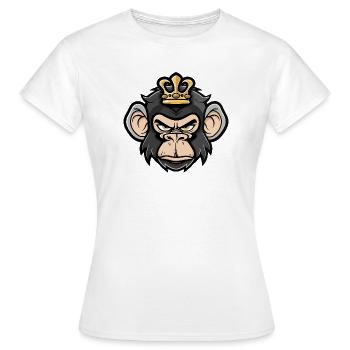 Couronne de tête de singe - T-shirt Femme - blanc - Devant - AI Model Female 172 dark (172cm)
