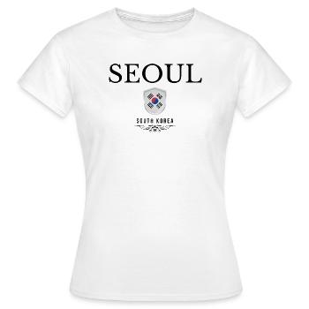 Souvenir de Séoul, design élégant Séoul - T-shirt Femme - blanc - Devant - AI Model Female 172 dark (172cm)