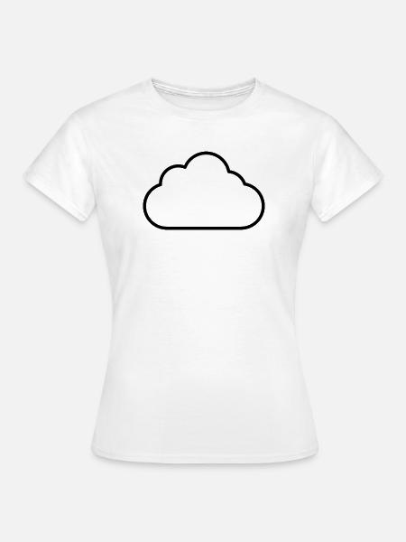 Wolkenumriss - Frauen T-Shirt - Weiß
