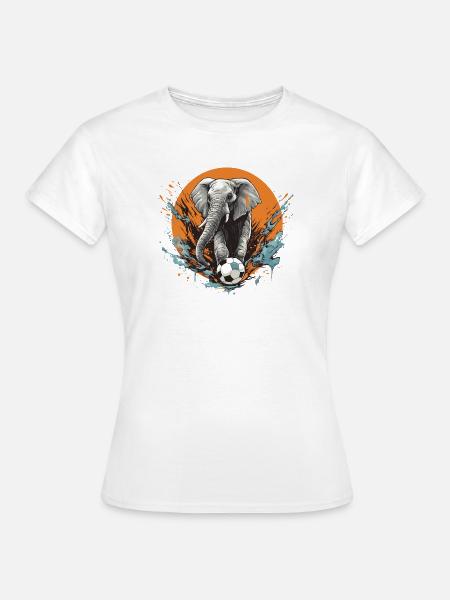 Elefant Fussball Team - Frauen T-Shirt - Weiß