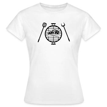 Steak grillé - T-shirt Femme - blanc - Devant - AI Model Female 172 dark (172cm)