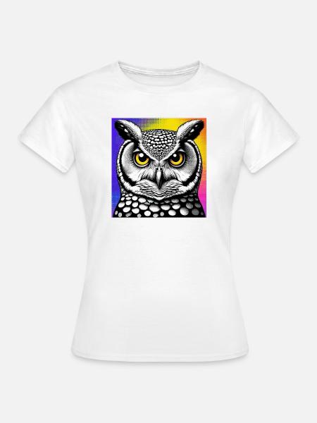 Eule - Frauen T-Shirt - Weiß