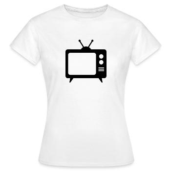 Rétro TV - T-shirt Femme - blanc - Devant - AI Model Female 172 dark (172cm)