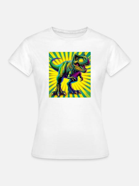 Dinosaurier - Frauen T-Shirt - Weiß