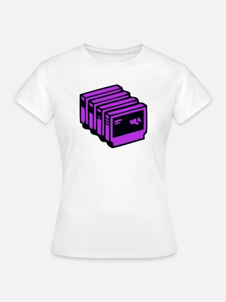 Retro Spiele Kassette Nerd - Frauen T-Shirt - Weiß