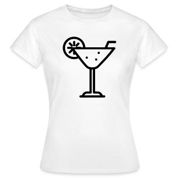 cocktail - T-shirt Femme - blanc - Devant - AI Model Female 172 dark (172cm)