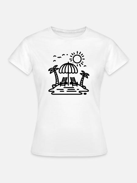 Strand - Frauen T-Shirt - Weiß