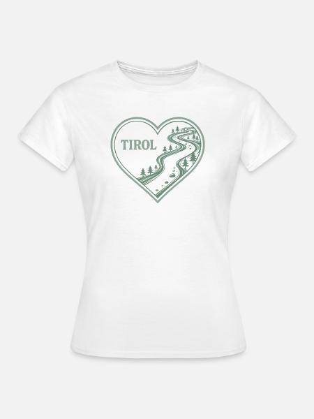 Tirol Herz Alpenweg - Frauen T-Shirt - Weiß