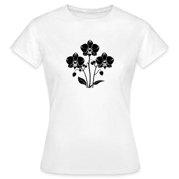 Orchids - Women's T-Shirt - white - Front - AI Model Female 172 dark (172cm)